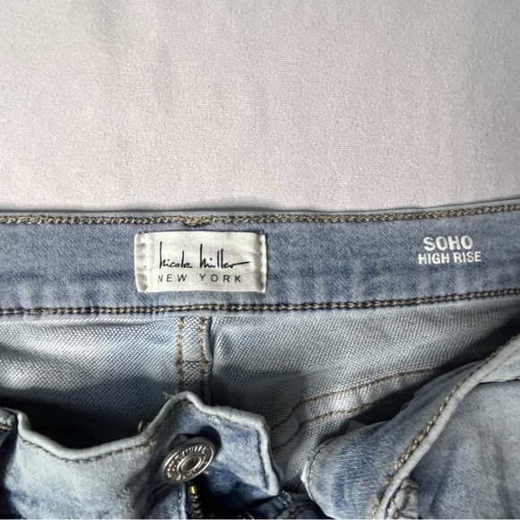 Nicole miller New York Stylish Gray Jean Shorts - Picture 4 of 7